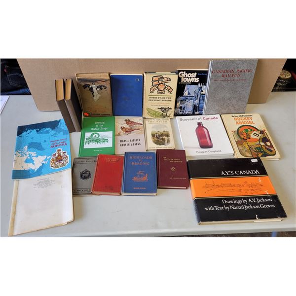 VTG Book Lot w/ Canadian Forces, Hockey Annual, Souvenir of Canada & More