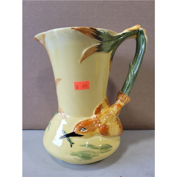 VTG Art Deco Burgess & Leigh Kingfisher Ceramic Jug