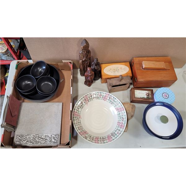 Variety Mixed VTG Home Lot w/ Serving Dishes & Bowls, Tins, & More