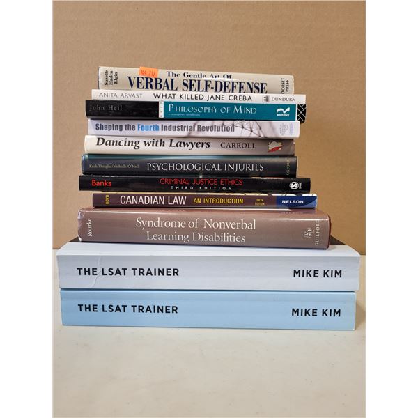 Variety Book / Textbook Lot w/ Canadian Law, LSAT Trainers, Philosophy of Mind & More