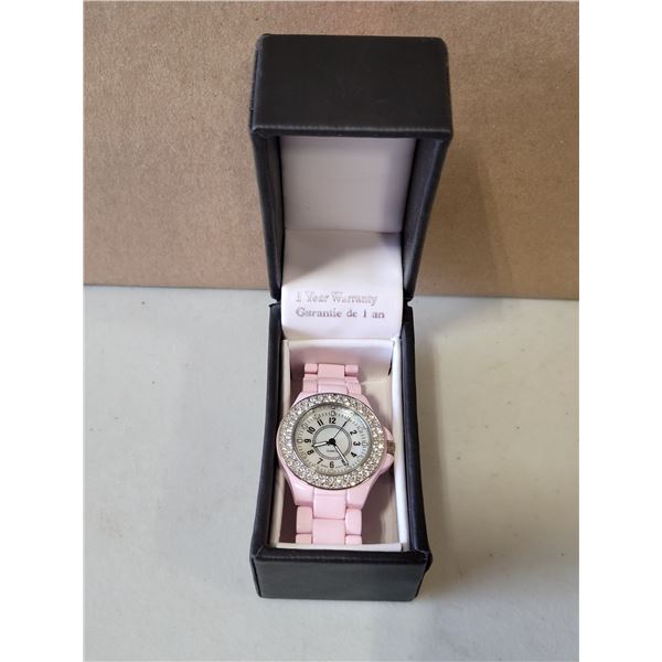 Ladies Pink Fashion Watch Japan Movement