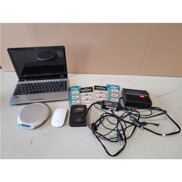 Mixed VTG & Modern Electronics Lot w/ Apple Mouse, Sony Walkman, & More