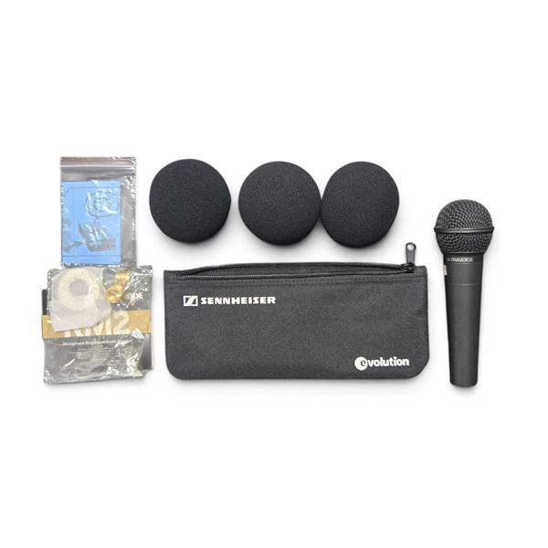 Ultravoice Microphone w/Covers, Sennheiser Case & Parts