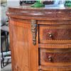 Image 2 : French Style 7-Drawer Chest (50in H) & (2) Vintage Green Depression Glass Bowls