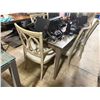 Image 2 : Modern Grey Wood Dining Table w/6 Chairs (Approx. 75x36x30)