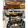 Image 1 : Vintage Leather Luggage, Designer Handbags (Coach, Alligator), & Breweriana Barware Collectibles Lot