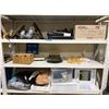 Image 1 : Mass Variety Shelf Lot: Laptops, iPhone, Industrial & Brass Lighting, Spine/Bone Models & Decor