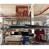 Image 1 : Shelf Lot of Misc - Heavy-Duty Blue Vise, Red Stand Mixer, 3 Tier Cart, Framed Art, Etc.