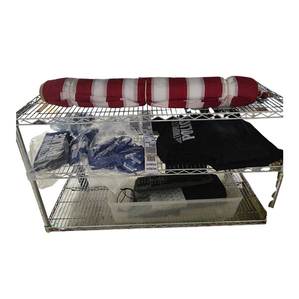 Group of Misc - Various Flags, Metropolitan Police Badges, Press Pass, Keyboards, Bag, Etc.