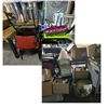 Image 1 : Large Group of Misc - Set Dec Lights, Chairs, Snow Shovel, Carpets, Etc.