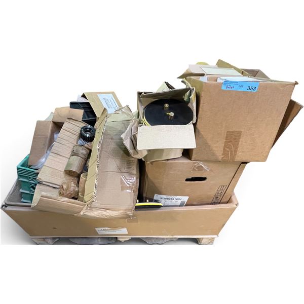 Pallet of Commercial Floor Grinding & Polishing Supplies Featuring WerkMaster Tooling Plates, Drive 