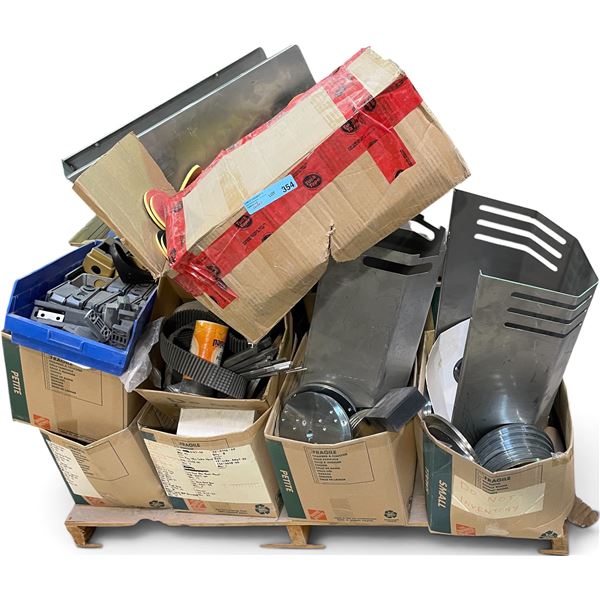 Pallet of Industrial Tooling & Electrical Hardware Featuring Floor Grinder Backing Pads, Hubbell Twi