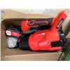 Image 2 : Shelf of Misc - OUTIGO Cordless Blower (In Box), Storage Totes, Throw Pillows & Boxed Medical / Firs