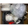 Image 3 : Shelf of Misc - OUTIGO Cordless Blower (In Box), Storage Totes, Throw Pillows & Boxed Medical / Firs