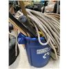 Image 2 : Heavy-Duty Commercial Coiled Rigging Rope, Push Brooms & Handles in Pitts Disposal Blue Bin