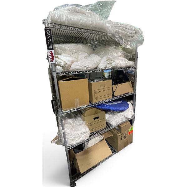 Shelf Content Lot - includes Misc. Dream Design Bedding / Christmas Lights & More