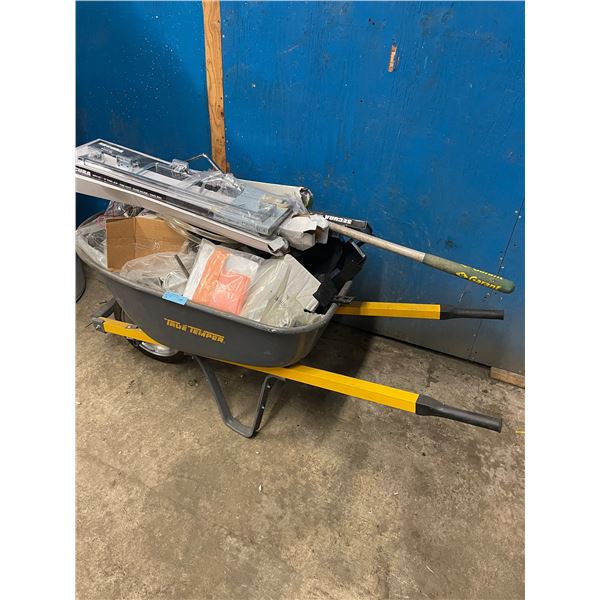 True Temper Wheelbarrow & Hardware / Bathroom Fixture Assortment Lot