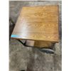 Image 1 : L2 - Industrial-Style Rolling Wooden Cart / Work Table