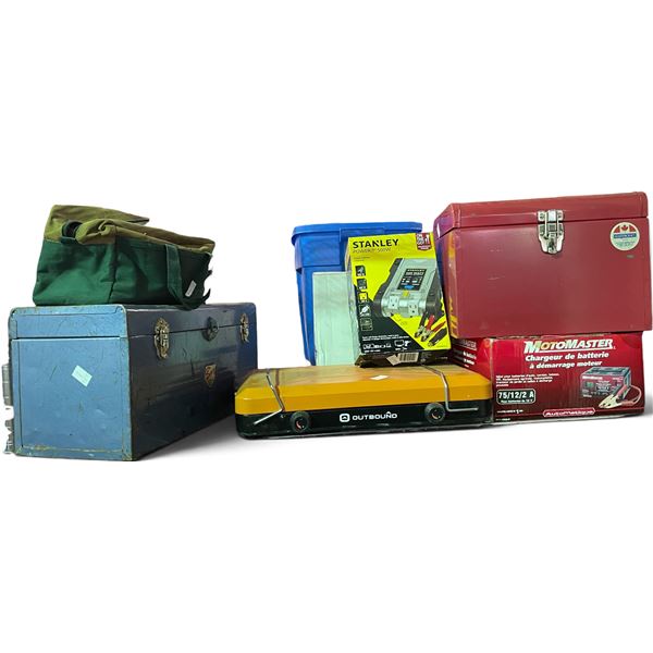 Group of Outdoor, Tools & Camping items lot - includes Tool Boxes full of hardwares/Outbound Camp St