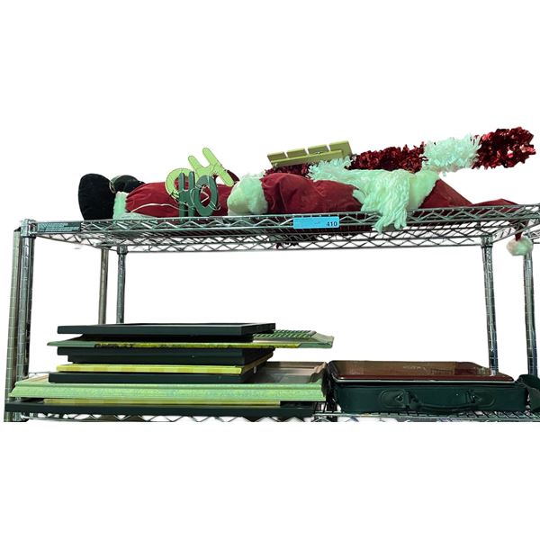 Group of Assorted Decors & Laptop - includes HP Red Laptop w/ Case, Christmas Decor & Art Frames