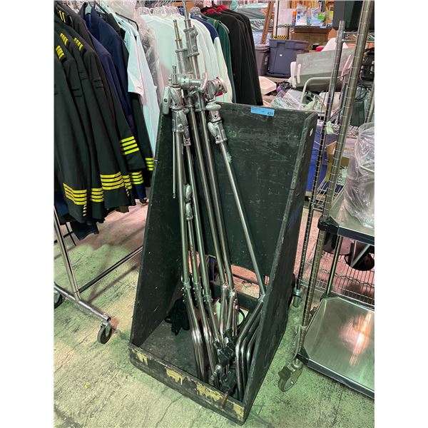 Studio Storage Cart full of C-Stands & Light Stands