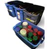 Image 1 : 5 Bins full of Assorted Hardware - includes screws, tools, brush, lights & More