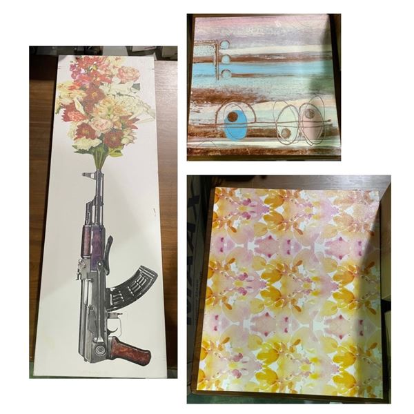 Brent Ray Fraser "Floral Gun Bouquets" Limited Edition Print , M.V. $400 - includes 2 assorted moder