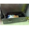 Image 3 : Dark Brown Wood Cabinet Bed w/ Drawer - approx. 46" x 43" x 25"