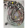 Image 2 : Group of assorted Colled Heavy-Duty Industrial Electrical Cables/Black PVC Rolls/New Heat Shrink Tub