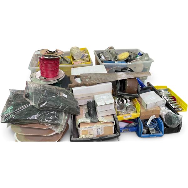 Large group of assorted Tools & Hardware - includes Tapes/ Cables/ Screws/Solvable Products & More