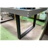 Image 2 : Modern Grey Dining table w/ Metal feet - approx. 78" x 38" (corner chipped)