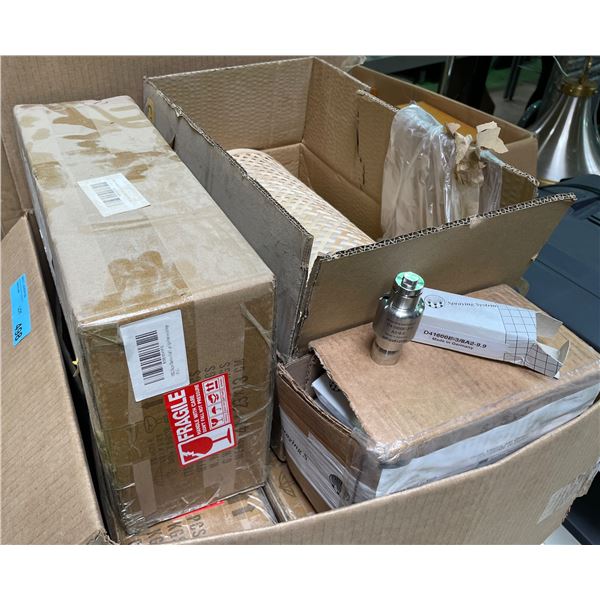 Box of Elegant Bamboo Wall Lights, Spraying Systems, Etc.