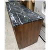 Image 2 : Modern Contemporary 6-Drawer Dresser Marble Like Top (Approx. 63x18x26)