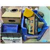 Image 2 : Assorted Shop & Electrical Lot Featuring Sloped-Lid Steel Cabinet, Cat 5e Cable, LED Tracks, Uline R