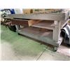 Image 1 : Heavy-Duty Wood Mobile Work Table / Shop Bench (Approx. 83x42x37)