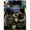 Image 4 : Plastic Milk Crates of Assorted Shop Supplies Featuring Heavy-Duty Duct/Foil Tape, Plumbing Couplers
