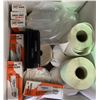 Image 4 : Boxes Assorted Shop Supplies & Hardware Featuring Sunrise Light Scopes, Thermal Paper Rolls, Air/Pro