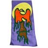 Image 3 : Paul Johnny, Purple Felt Applique Scarf with Abstract Figures