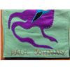 Image 4 : Paul Johnny, Green Felt Applique Scarf with Abstract Figures