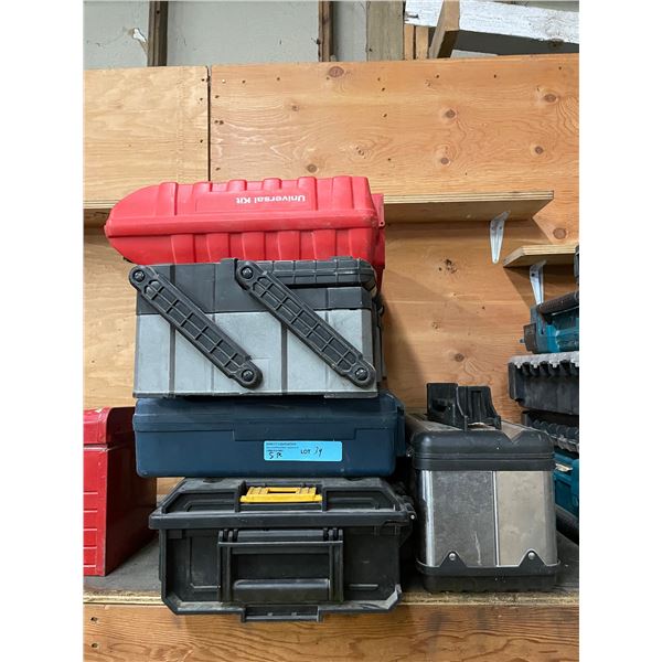 L2 - Group Lot of Empty Plastic and Metal Tool Cases / Storage Boxes