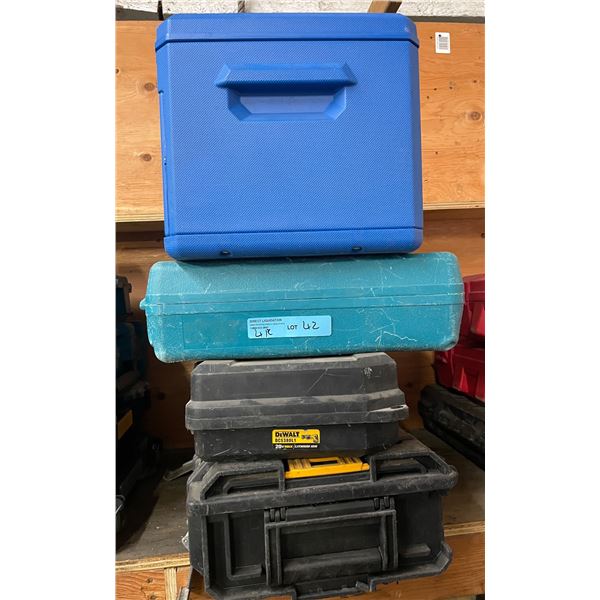 L2 - Group Lot of Empty Plastic Tool Storage Boxes