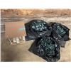 Image 1 : L2 - Group Lot of Three Bags of Holiday String Lights and Custom Gold/Clear Display Stand