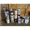 Image 1 : L2 - Group Lot of Assorted Professional Paint, Drywall Compound, and Industrial Fluid Buckets - Coun