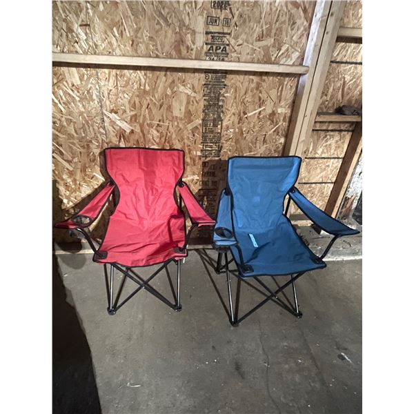 L2 - Pair of Folding Portable Outdoor Camping Chairs