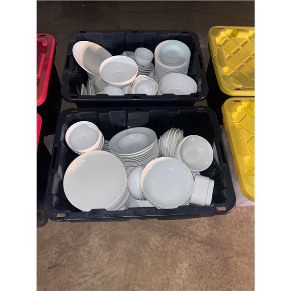 L2 - Bulk Lot includes Commercial Restaurant Dinnerware - 2 Totes
