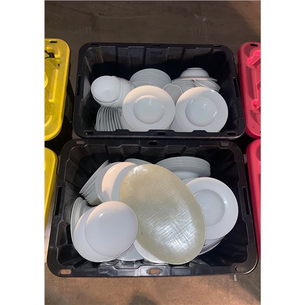 L2 - Bulk Lot includes Commercial Restaurant Dinnerware - 2 Totes