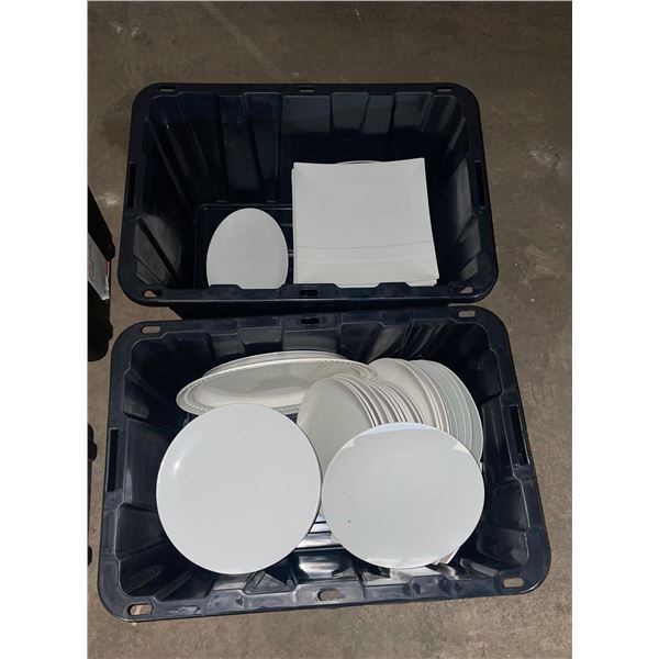 L2 - Bulk Lot includes Commercial Restaurant Dinnerware - 2 Totes