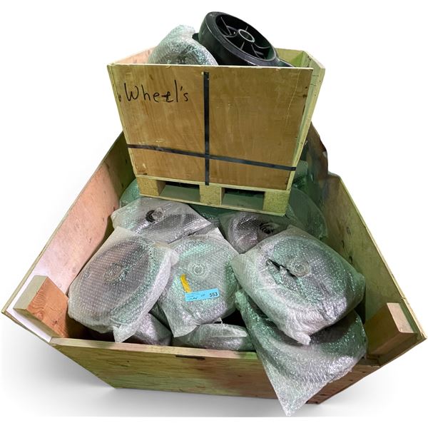 Crate of Various Wheels (Sizes Vary)