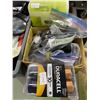 Image 4 : Workshop Supplies Lot: Portable Air Inflators, Duracell Batteries, Hardware, Tool Caddy & Storage To