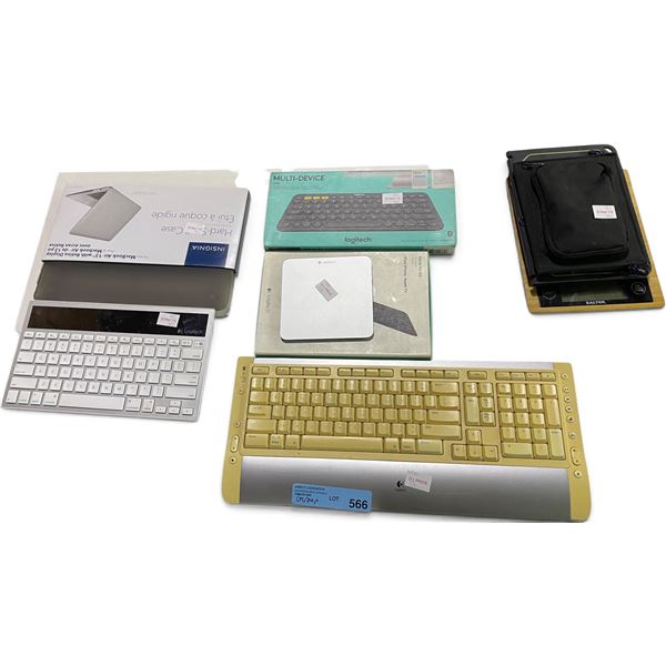 Group of Various Keyboards - Logitech, iPad, Insignia, Etc.